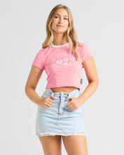 Load image into Gallery viewer, The Mad Hueys Beach Babe Baby Tee - Barbie Pink