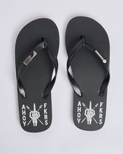 Load image into Gallery viewer, The Mad Hueys Ahoy Fkers Storm Bottle Opener Thongs - Black