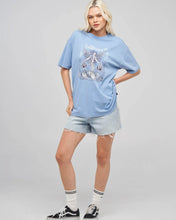 Load image into Gallery viewer, The Mad Hueys Siren Angel Womens Oversized Tee - Cornflower Blue