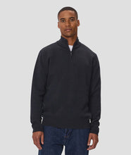 Load image into Gallery viewer, Industrie The lakewood Zip Neck - Dark Navy Melange