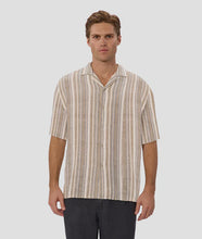 Load image into Gallery viewer, Industrie The Livorno Linen S/S Shirt - Olive Navy