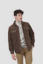 Load image into Gallery viewer, James Harper Cord Padded Jacket - Chocolate