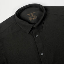 Load image into Gallery viewer, James Harper S/S Knitted Waffle Shirt - Black