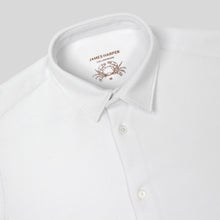 Load image into Gallery viewer, James Harper S/S Knitted Waffle Shirt - White