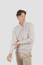 Load image into Gallery viewer, James Harper 1/4 Zip Marle Knit - Natural