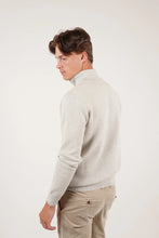 Load image into Gallery viewer, James Harper 1/4 Zip Marle Knit - Natural