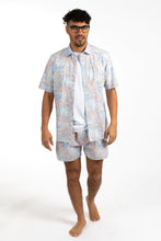 Load image into Gallery viewer, James Harper Tropical Poplin Shirt - Blue