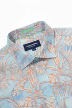 Load image into Gallery viewer, James Harper Tropical Poplin Shirt - Blue