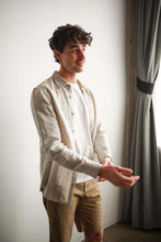 Load image into Gallery viewer, James Harper Textured Self Stripe Shirt - Natural