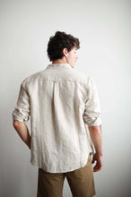 Load image into Gallery viewer, James Harper Textured Self Stripe Shirt - Natural