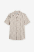 Load image into Gallery viewer, James Harper Short Sleeve Square Embroidery Shirt - Pebble