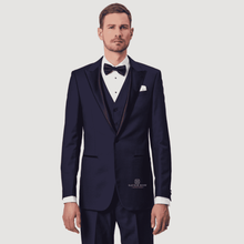 Load image into Gallery viewer, Savile Row Judah Peak Lapel Suit - Navy