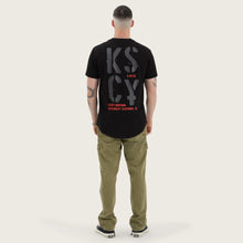 Load image into Gallery viewer, Kiss Chacey Pleso Dual Curved Tee - Anthracite Black