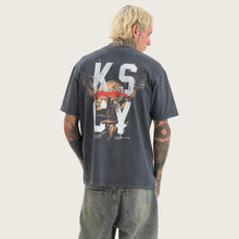 Load image into Gallery viewer, Kiss Chacey Macro Box Fit Tee - Pigment Asphalt