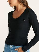 Load image into Gallery viewer, Lee Essentials Long Sleeve Rib Tee - Black