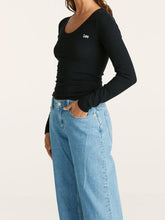 Load image into Gallery viewer, Lee Essentials Long Sleeve Rib Tee - Black
