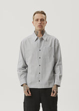 Load image into Gallery viewer, Afends Mens Intergalactic Recycled Long Sleeve Shirt - Navy