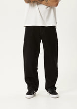 Load image into Gallery viewer, Afends Mens Ninety Two's Organic Denim Relaxed Jeans - Washed Black