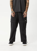Load image into Gallery viewer, Afends Valley Zip Off Spray Pant - Black