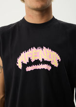 Load image into Gallery viewer, Afends Flame On Sleeveless Tee - Stone Black
