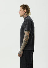 Load image into Gallery viewer, Afends Destroyed Recycled Retro Fit Tee - Stone Black