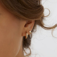 Load image into Gallery viewer, Arms Of Eve Jett Gold Hoop Earrings