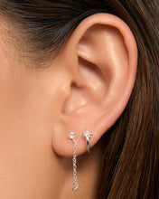 Load image into Gallery viewer, Arms Of Eve Nova Silver Huggie Earrings
