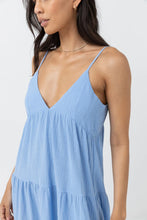 Load image into Gallery viewer, Rhythm Cleo Tiered Midi Dress - Ocean