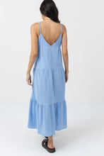 Load image into Gallery viewer, Rhythm Cleo Tiered Midi Dress - Ocean