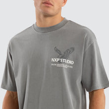 Load image into Gallery viewer, Nena & Pasadena Simulation Box Fit Tee - Pigment Frost Grey