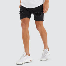 Load image into Gallery viewer, Nena & Pasadena Viper Denim Short - Black
