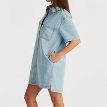 Load image into Gallery viewer, Riders By Lee Sara Denim Shirt Dress - Blue Fade