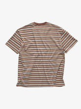 Load image into Gallery viewer, S Double Stripe Pocket Tee - Chocolate