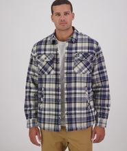 Load image into Gallery viewer, Swanndri Morven Sherpa L/S Shirt - Navy/Horizon Grey