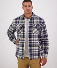 Load image into Gallery viewer, Swanndri Morven Sherpa L/S Shirt - Navy/Horizon Grey