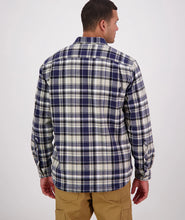 Load image into Gallery viewer, Swanndri Morven Sherpa L/S Shirt - Navy/Horizon Grey