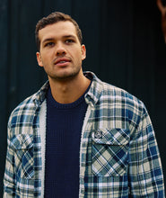 Load image into Gallery viewer, Swanndri Morven Sherpa L/S Shirt - Navy/Horizon Grey