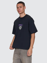 Load image into Gallery viewer, Thrills Stagger Box Fit Oversize Cropped Tee - Washed Black
