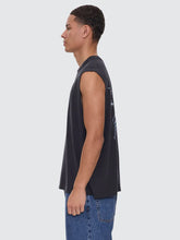 Load image into Gallery viewer, Thrills Run for The Hills Box Fit Oversize Muscle Tee - Washed Black