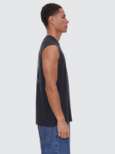 Load image into Gallery viewer, Thrills Run for The Hills Box Fit Oversize Muscle Tee - Washed Black