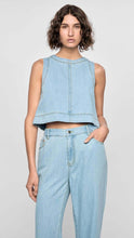 Load image into Gallery viewer, Staple The Label Amelia Chambray Top - Light Wash Blue