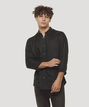Load image into Gallery viewer, Industrie The Tennyson Linen Blend L/S Shirt - Black