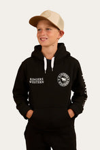 Load image into Gallery viewer, Ringers Western Jackaroo Flag Kids Pullover Hoodie - Black