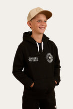 Load image into Gallery viewer, Ringers Western Jackaroo Flag Kids Pullover Hoodie - Black