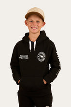 Load image into Gallery viewer, Ringers Western Jackaroo Flag Kids Pullover Hoodie - Black