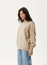 Load image into Gallery viewer, Afends Cutback Recycled Raglan Crewneck - Taupe
