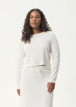 Load image into Gallery viewer, Afends Focus Seersucker Long Sleeve Top - Off White