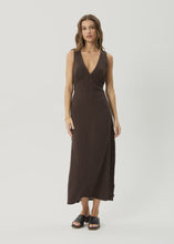 Load image into Gallery viewer, Afends Focus Seersucker Maxi Dress - Coffee