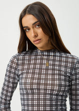 Load image into Gallery viewer, Afends Asher Sheer Long Sleeve Top - Black