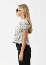 Load image into Gallery viewer, Afends Womens Leo Tie Front Top - Black/White